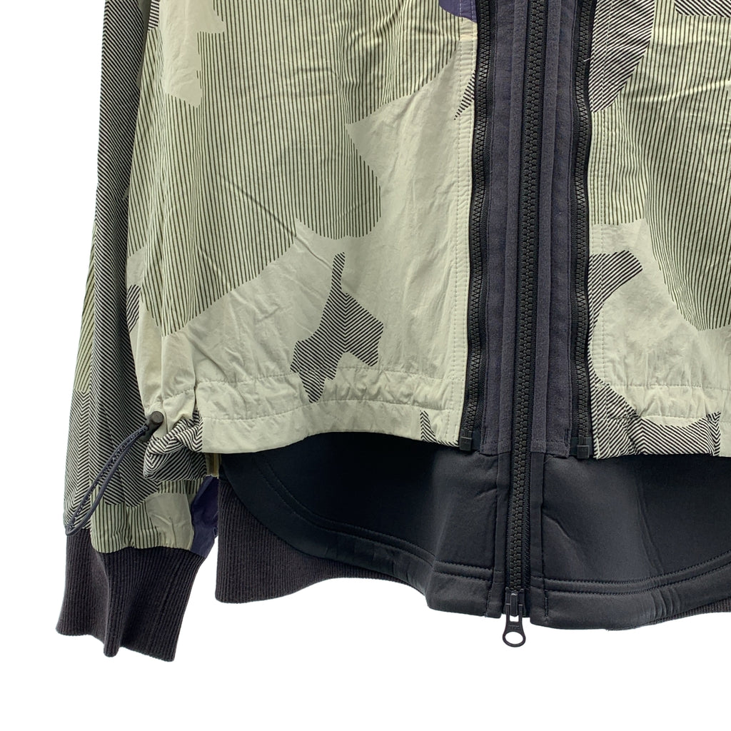 adidas by Stella McCartney / アディダスバイステラマッカートニー | Yoga Jacket / 総柄 レイヤード フルジップ ヨガジャケット フーディ | OT | オフホワイト系 | レディース