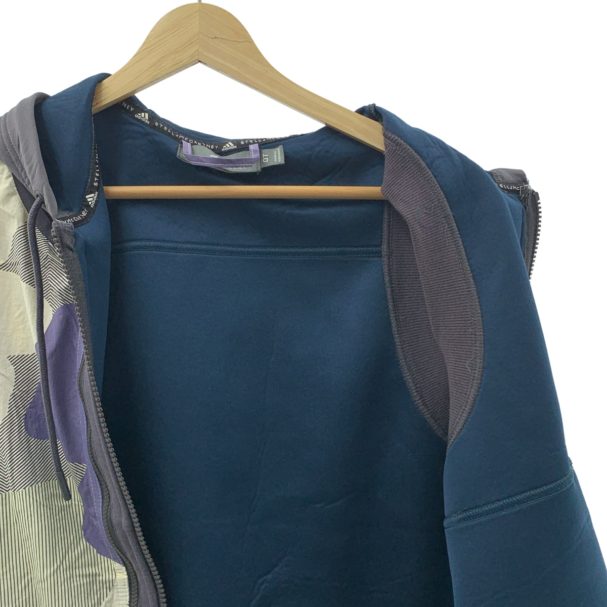 adidas by Stella McCartney / アディダスバイステラマッカートニー | Yoga Jacket / 総柄 レイヤード フルジップ ヨガジャケット フーディ | OT | オフホワイト系 | レディース