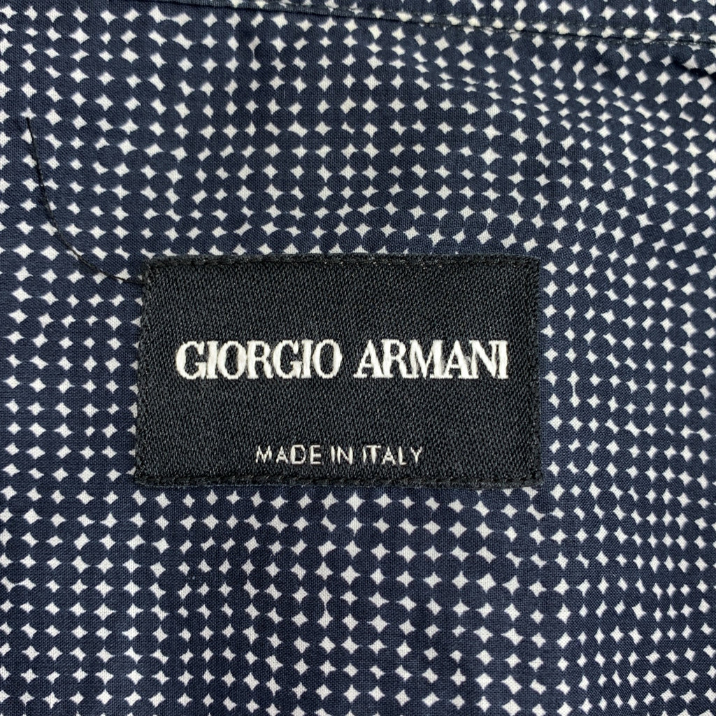 GIORGIO ARMANI / 조르지오 아르마니 | 총 무늬 플라이 프론트 오픈 컬러 셔츠 | 38 |