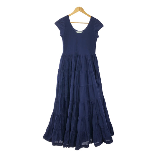 MARIHA | Cotton sleeveless gathered dress | Blue | Women's