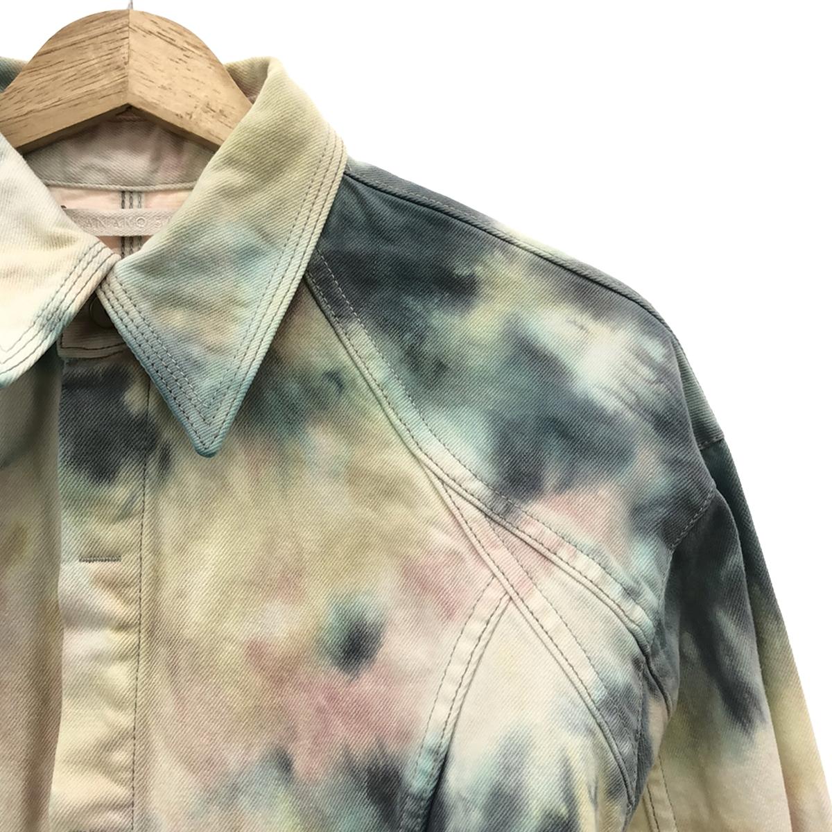 [New] KANAKO SAKAI | TIE DIE DENIM SHIRT | Size 36 | Multicolor | Women's