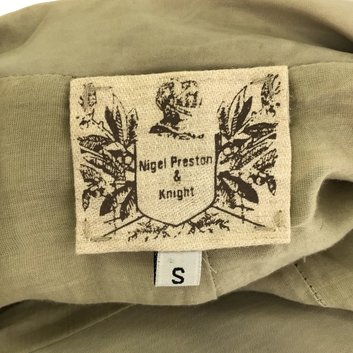 NIGEL PRESTON & KNIGHT / ナイジェルプレストンアンドナイト | レース切替 ラムレザー ライダースジャケット | S | ベージュ | レディース