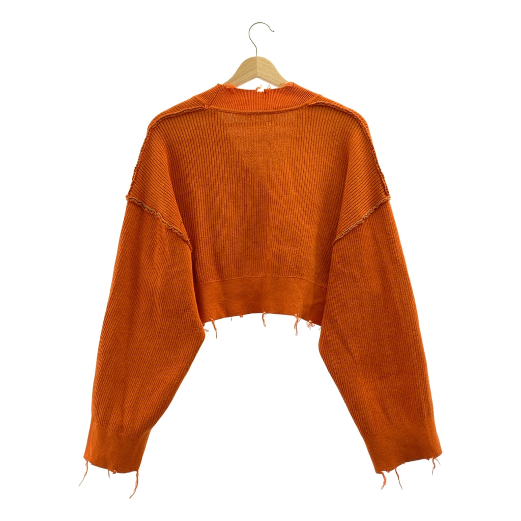 PERVERZE | 雙面羅紋開襟衫 | 棕色/橙色 | 女款