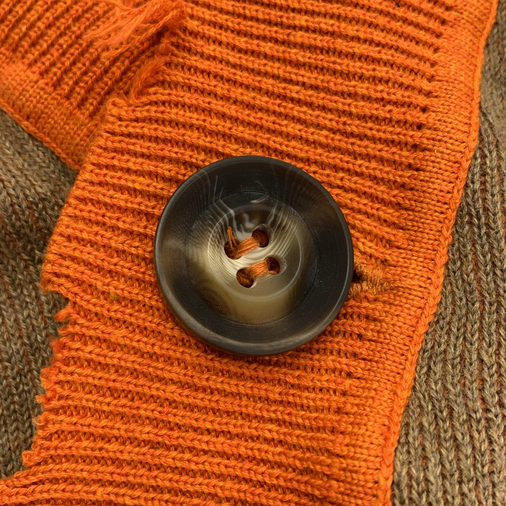 PERVERZE | 雙面羅紋開襟衫 | 棕色/橙色 | 女款