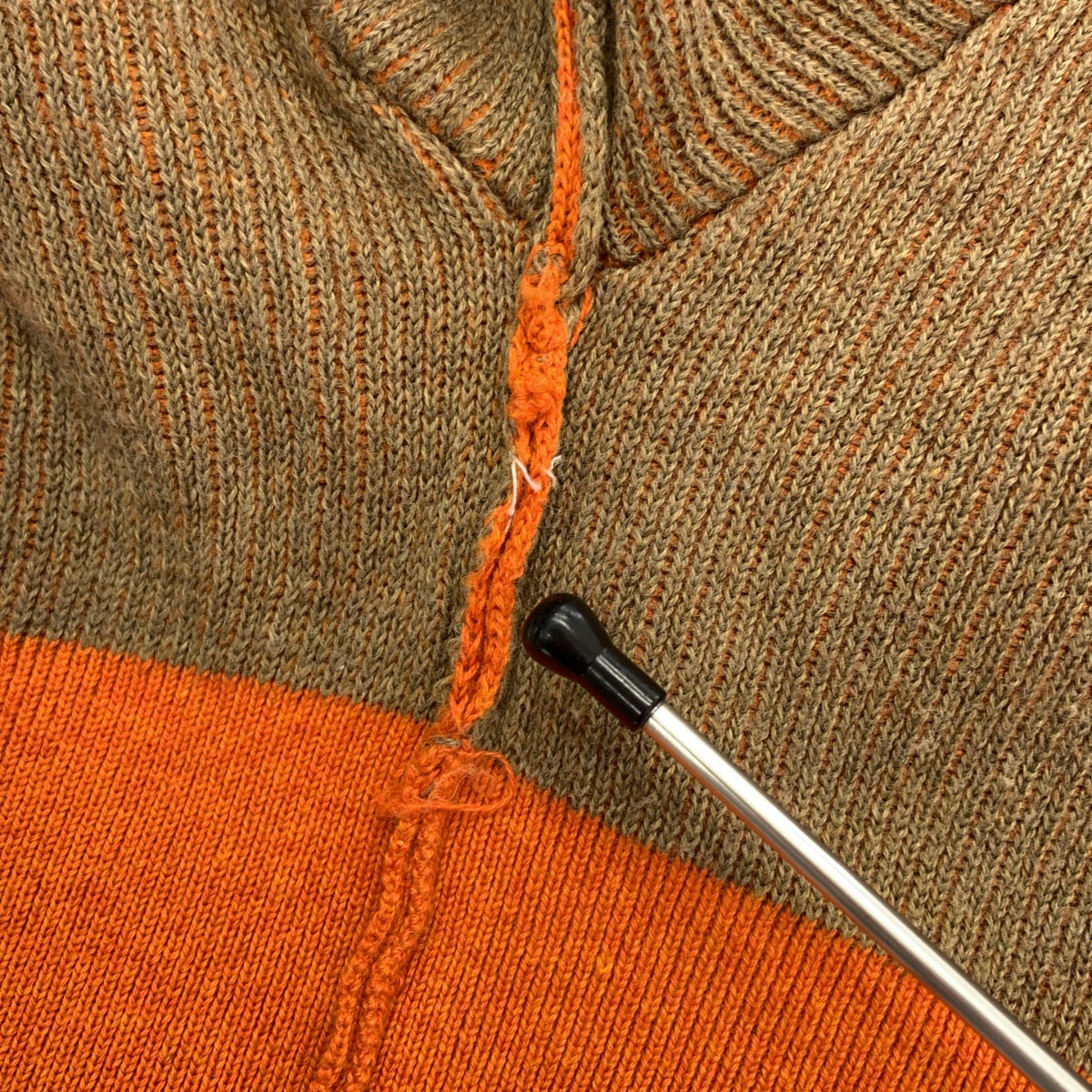 PERVERZE | 雙面羅紋開襟衫 | 棕色/橙色 | 女款