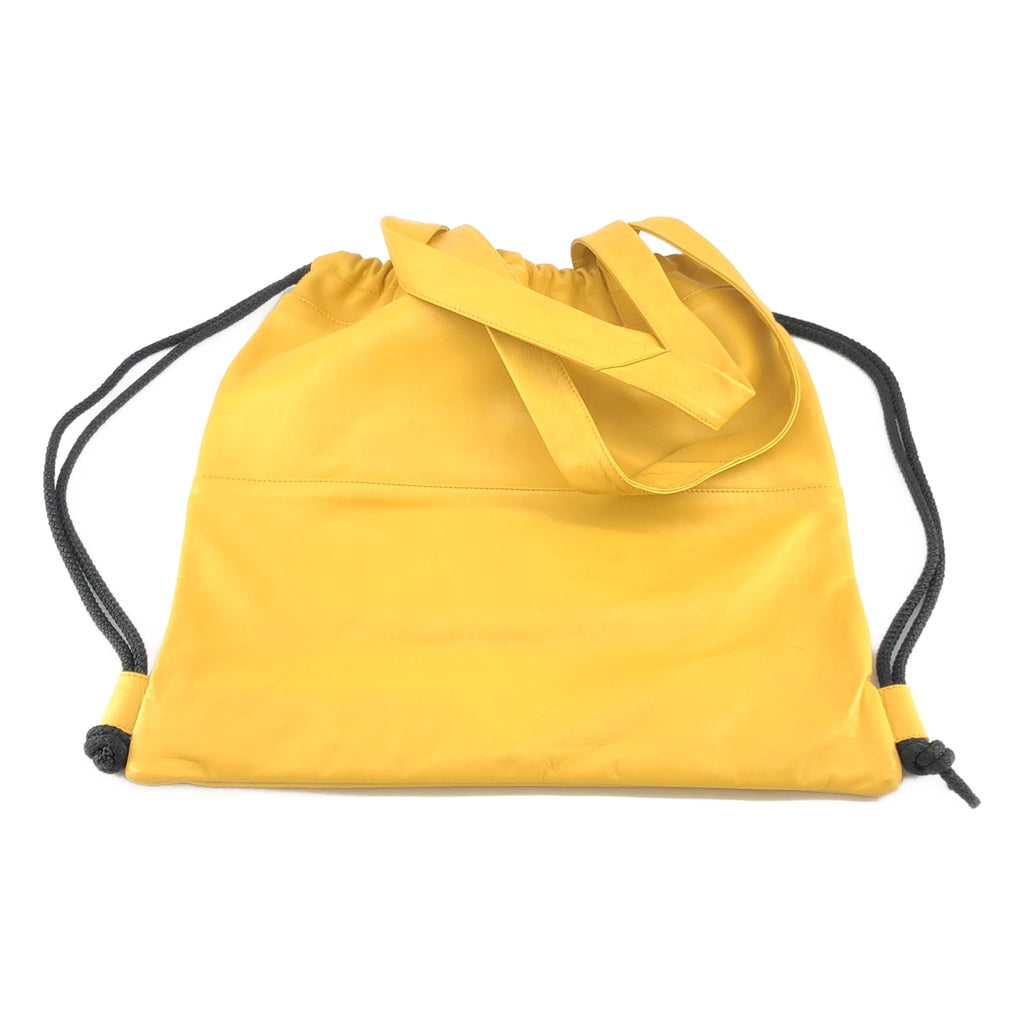 CABaN / キャバン | ラムレザー ロゴパッチ ドローストリング トートバッグ / ユニセックス |