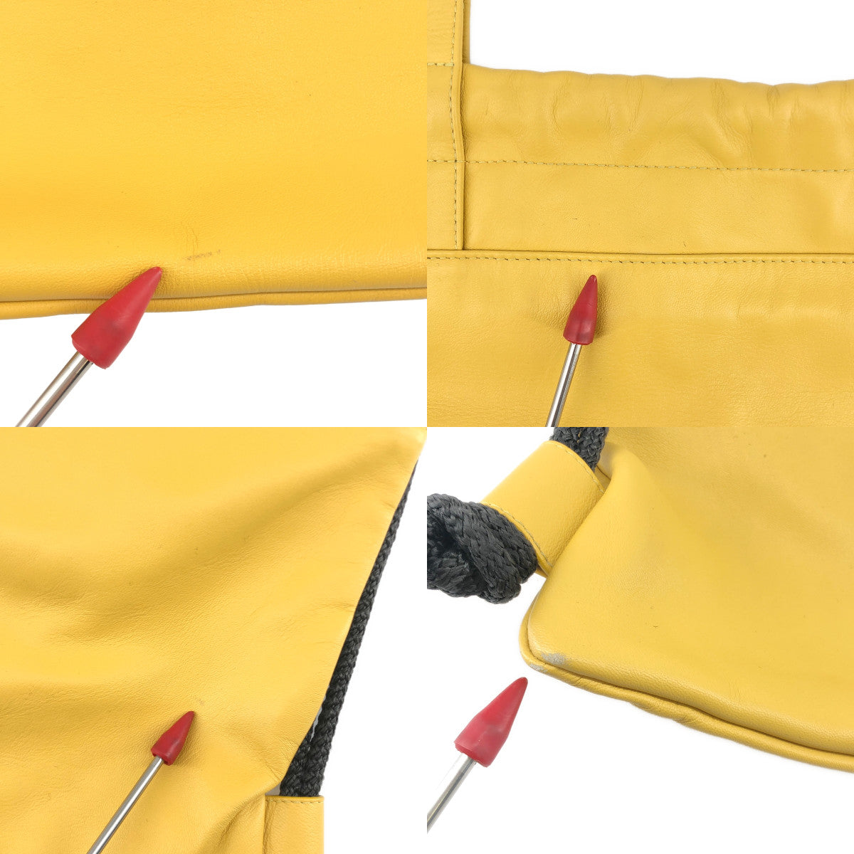 CABaN / キャバン | ラムレザー ロゴパッチ ドローストリング トートバッグ / ユニセックス |