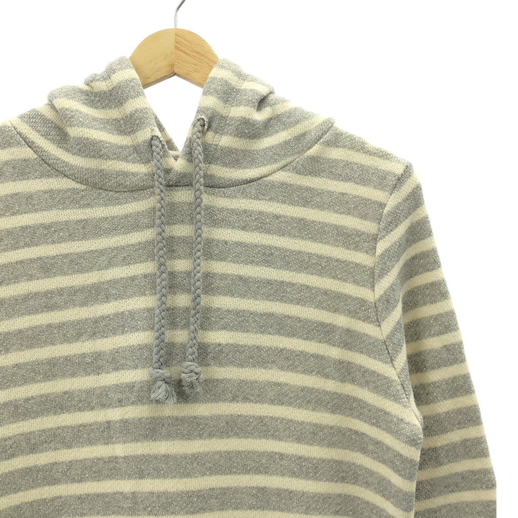 【美品】  gelato pique / ジェラート ピケ | garden / ロングスウェット フーディ / ルームウェア | F | グレー/エクリュ | レディース