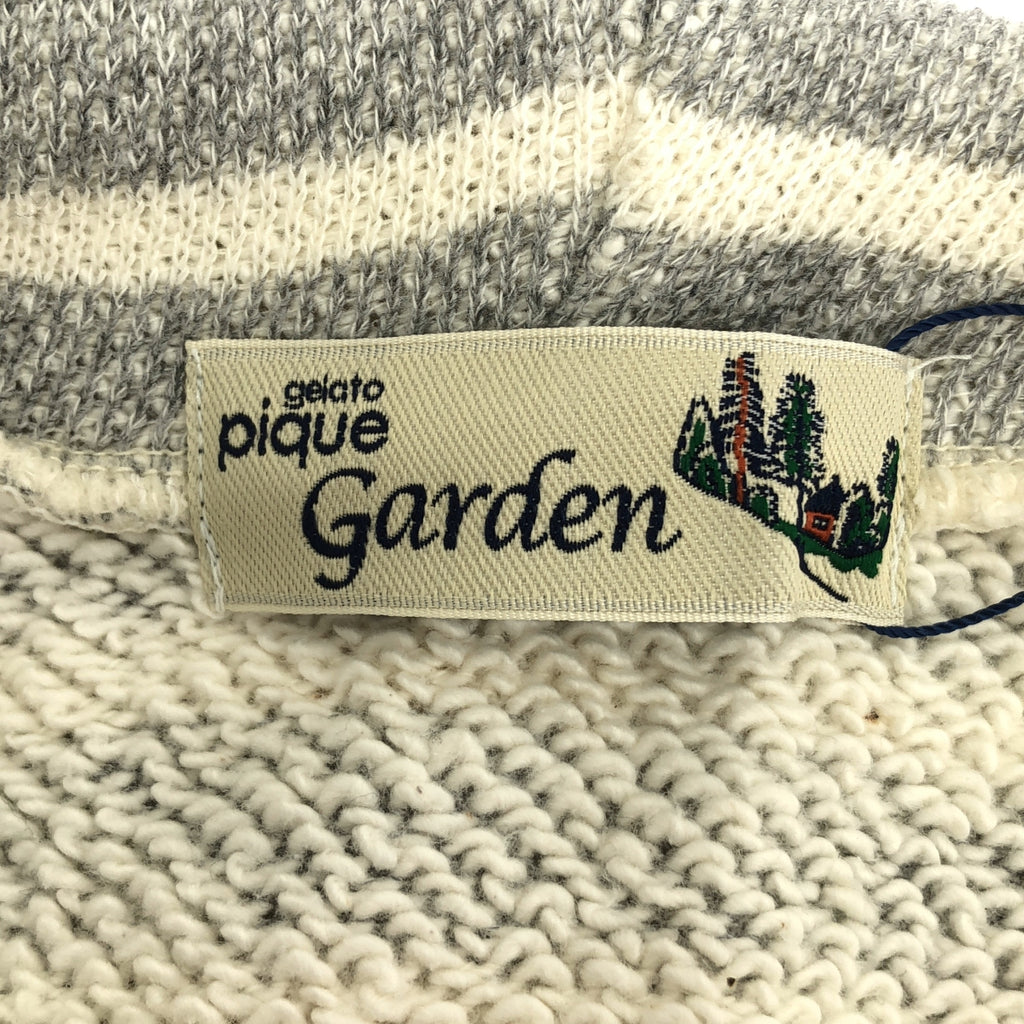 【美品】  gelato pique / ジェラート ピケ | garden / ロングスウェット フーディ / ルームウェア | F | グレー/エクリュ | レディース