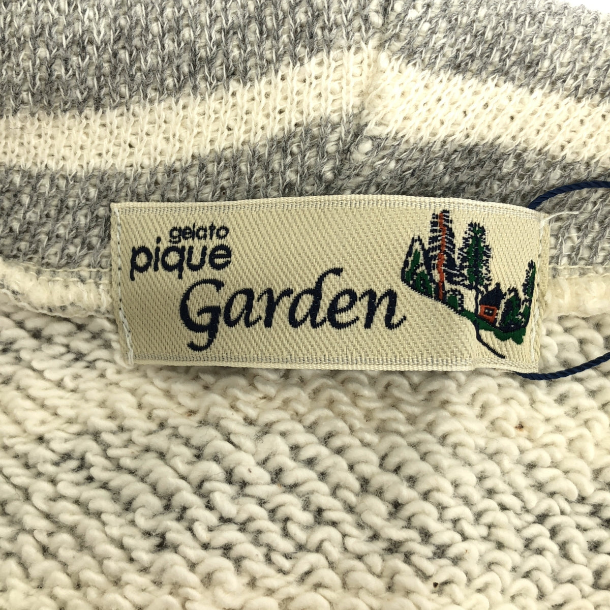 【美品】  gelato pique / ジェラート ピケ | garden / ロングスウェット フーディ / ルームウェア | F | グレー/エクリュ | レディース