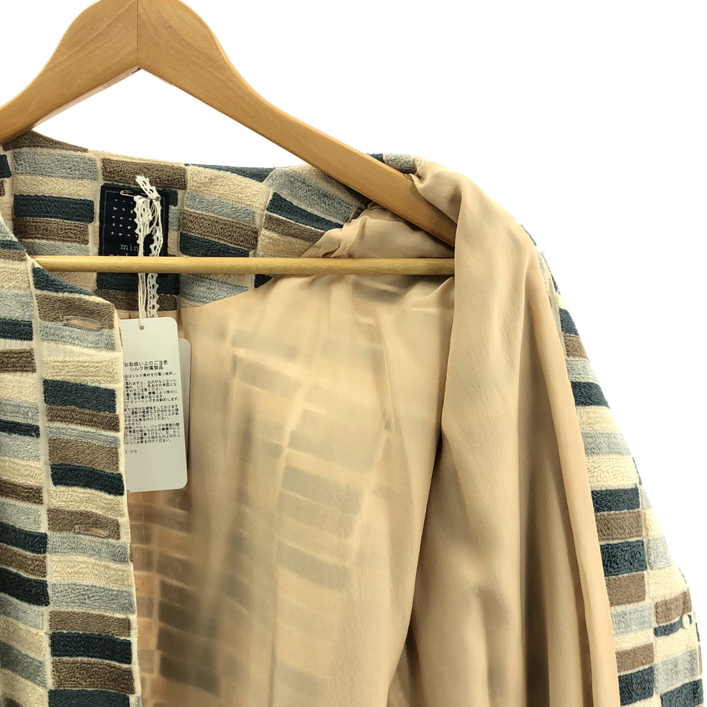 mina perhonen / ミナペルホネン | lake ノーカラー ハーフコート | 36 | レディース