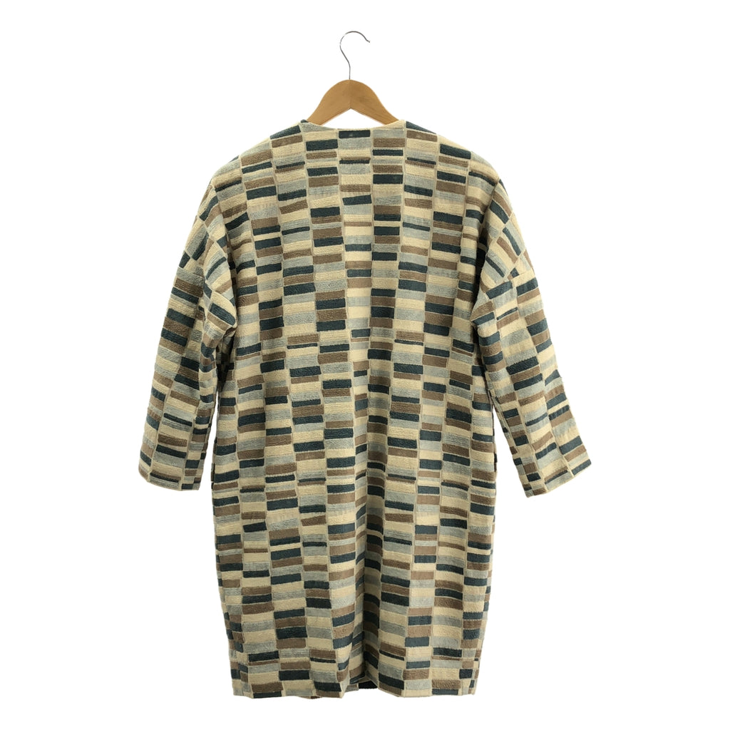 mina perhonen / ミナペルホネン | lake ノーカラー ハーフコート | 36 | レディース