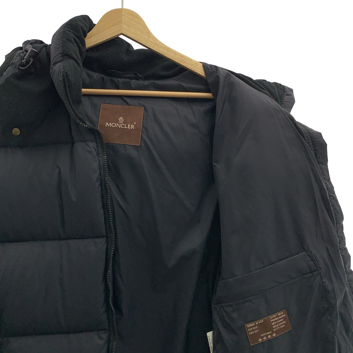 MONCLER / Moncler | 차 태그 로고 Zip 다운 재킷 / 착탈 가능 후디 | 3 | 남성