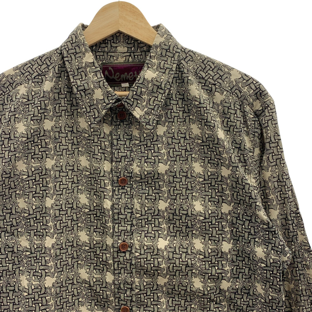 Nemeth / 네메스 | rope pattern regular collar shirt 로프 무늬 셔츠 | L | 남성