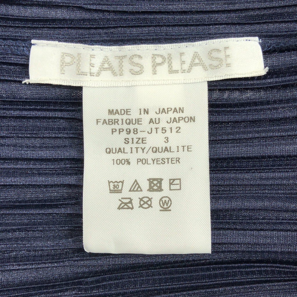 PLEATS PLEASE ISSEY MIYAKE / プリーツプリーズイッセイミヤケ | プリーツ バックリボン 立体 変形 半袖トップス | 3 | レディース
