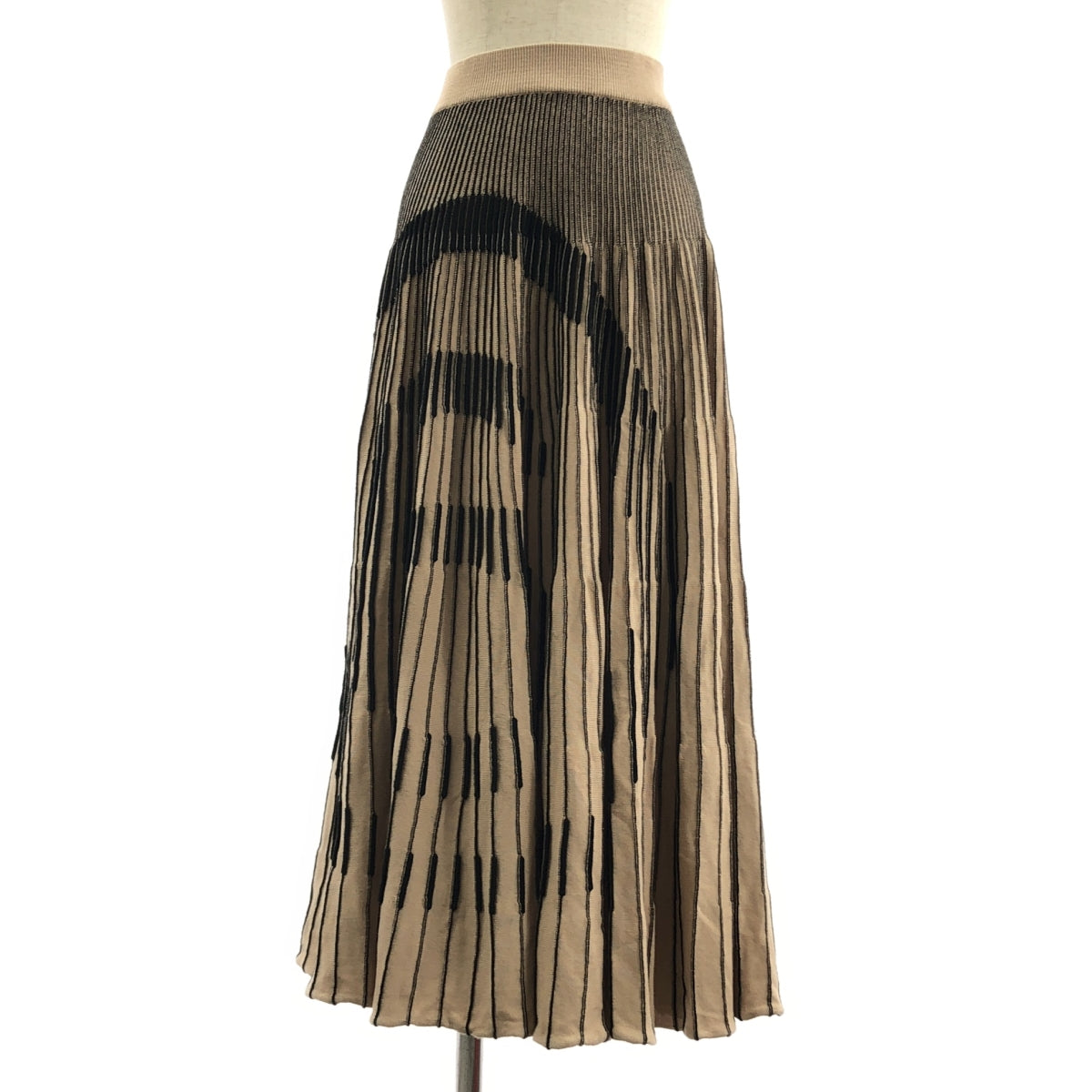 MM6 Maison Margiela / 엠엠 식스 메종 마르제라 | 2020AW | 코튼 로고 리브 니트 웨스트 고무 스커트 | S |