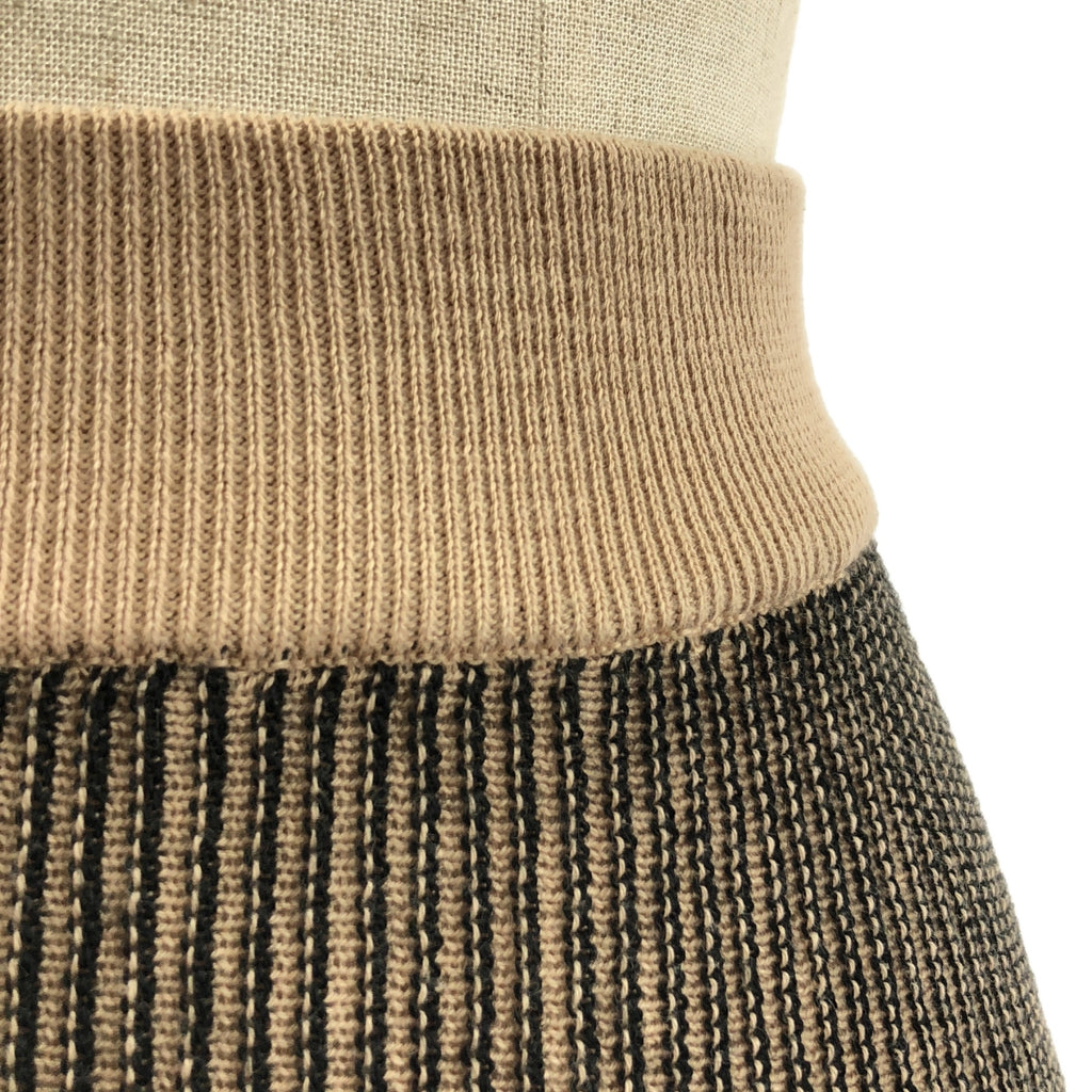 MM6 Maison Margiela / 엠엠 식스 메종 마르제라 | 2020AW | 코튼 로고 리브 니트 웨스트 고무 스커트 | S |