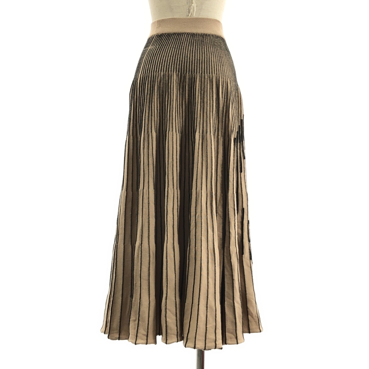 MM6 Maison Margiela / 엠엠 식스 메종 마르제라 | 2020AW | 코튼 로고 리브 니트 웨스트 고무 스커트 | S |