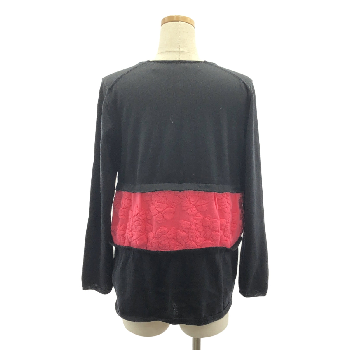 COMME des GARCONS | 2020AW | Bicolor Docking Flower Knit Pullover | XS | Women's