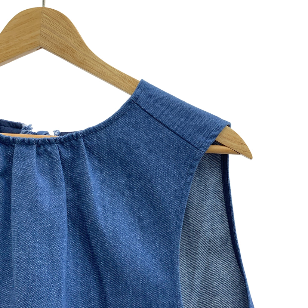 Rosy Monster / ロージーモンスター | ribbon denim vest リボン デニム ベスト | F | レディース