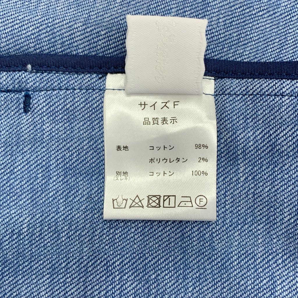 Rosy Monster / ロージーモンスター | ribbon denim vest リボン デニム ベスト | F | レディース