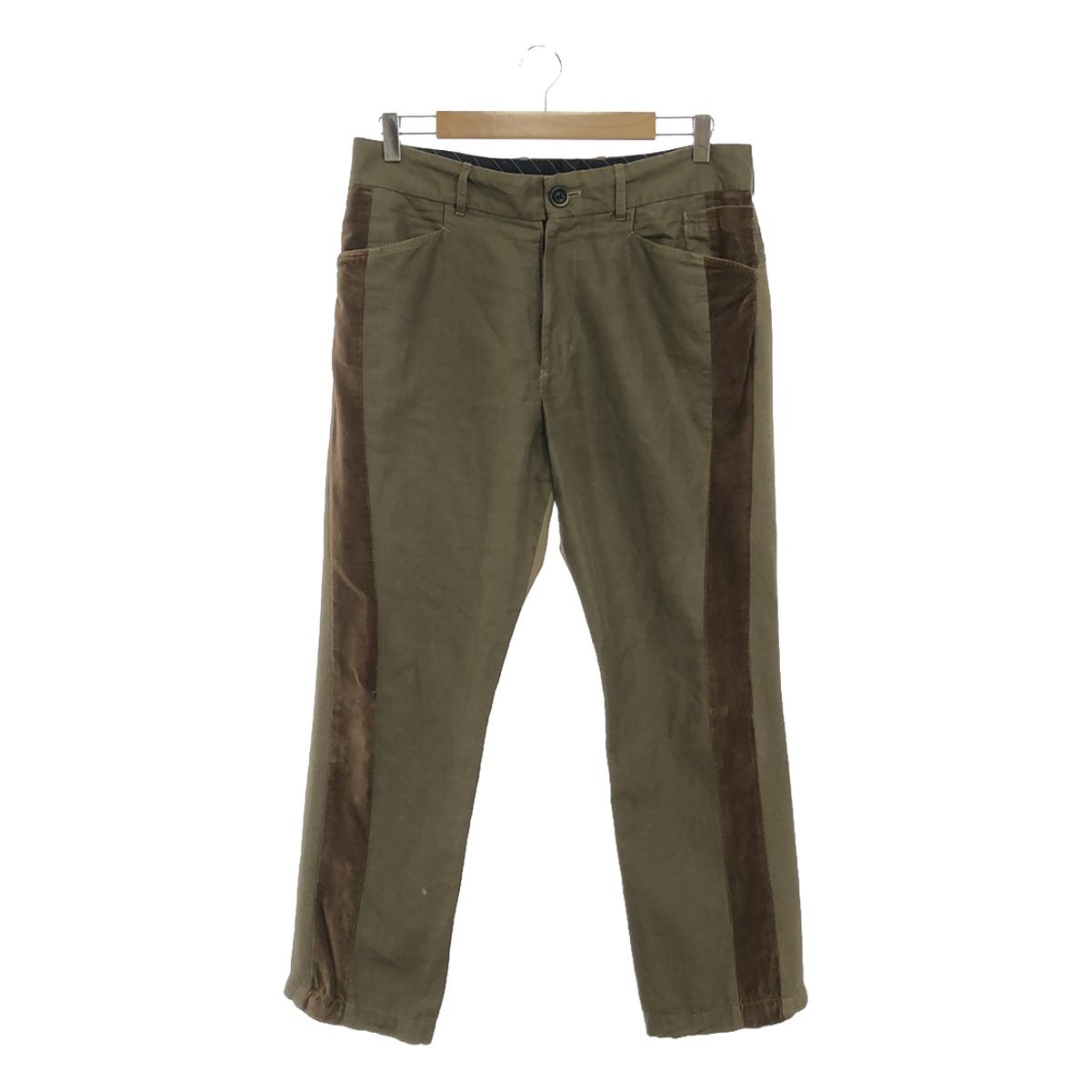 SLOWGUN | Cotton linen mixed material side line slacks | 2 | Men's