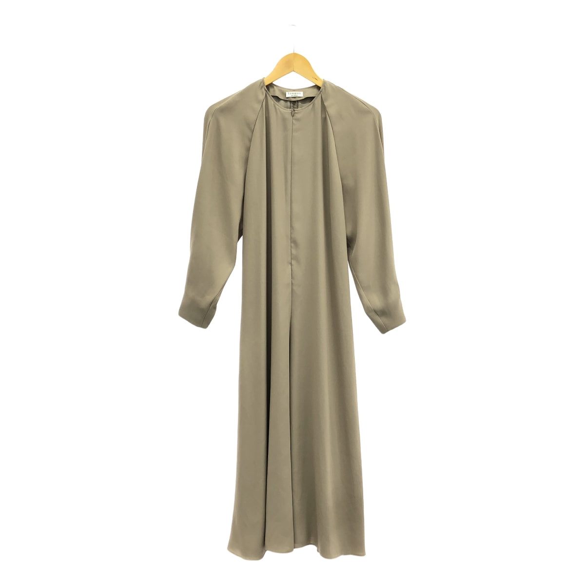 【新品】  VERMEIL par iena / ヴェルメイユパーイエナ | 2023AW | ジョーゼット バックギャザー ワンピース | F | ベージュ | レディース