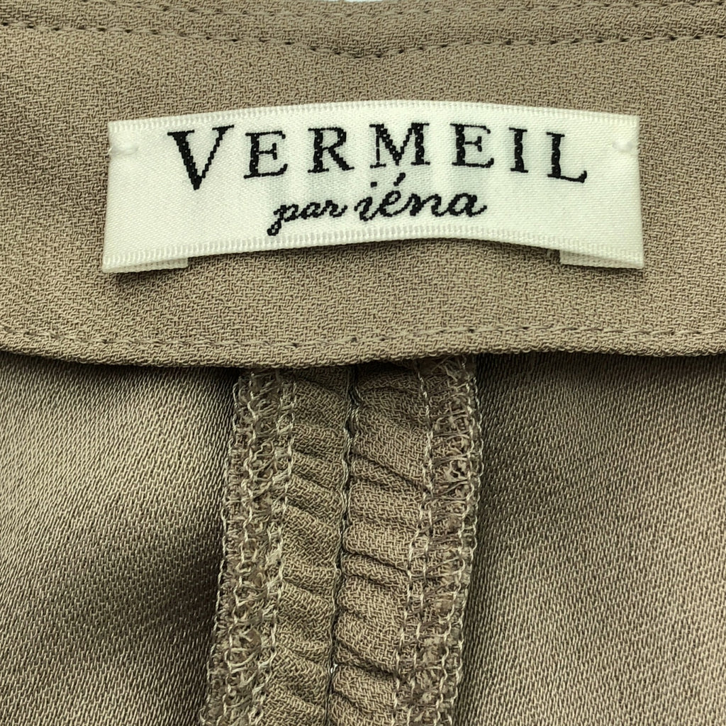 【新品】  VERMEIL par iena / ヴェルメイユパーイエナ | 2023AW | ジョーゼット バックギャザー ワンピース | F | ベージュ | レディース