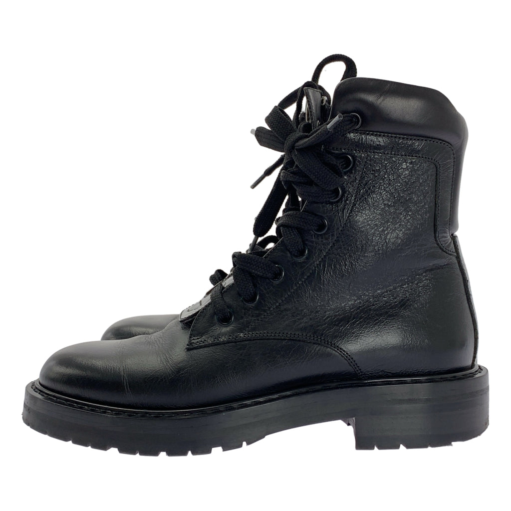 聖羅蘭巴黎 | 中拉鍊繫帶皮靴 | 37碼 | 女款