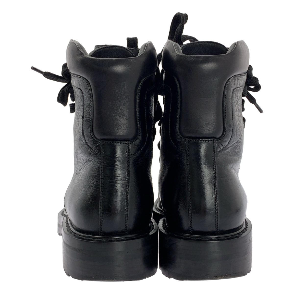 聖羅蘭巴黎 | 中拉鍊繫帶皮靴 | 37碼 | 女款