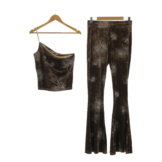 i'm sorry by petra collins | Velvet top and pants set | M | Brown/silver | Women's