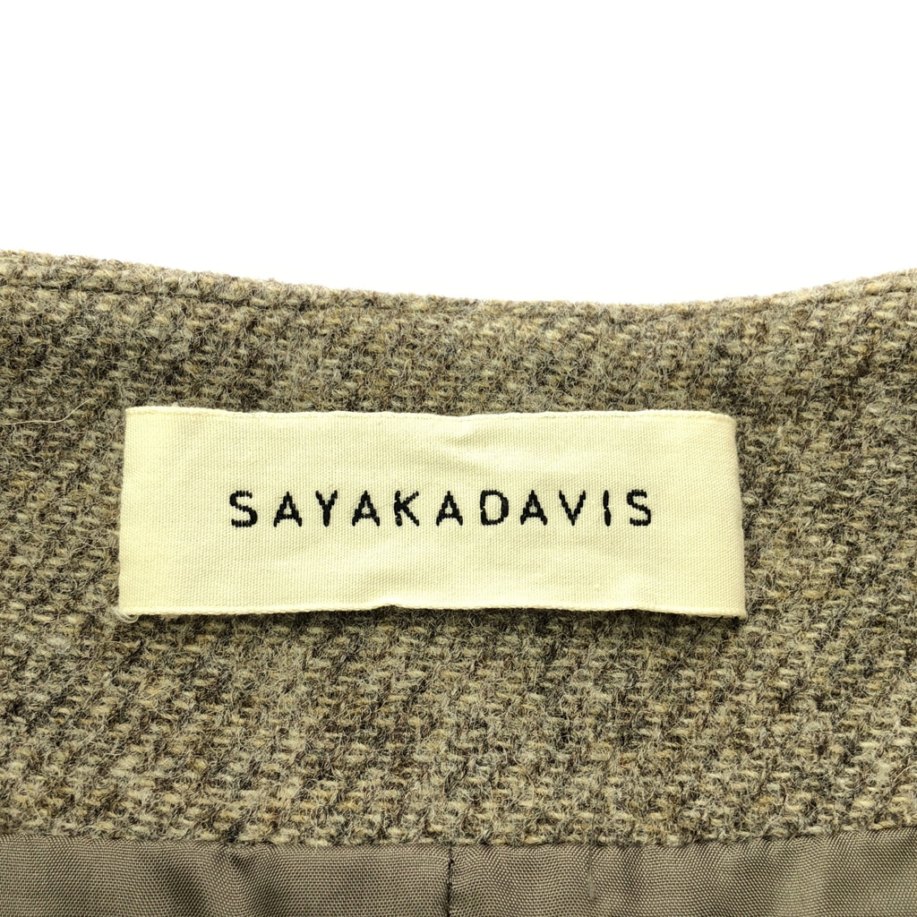 SAYAKADAVIS / サヤカディヴィス | ウール アシンメトリー スカート / 総裏地 | 2 | ブラウン系 | レディース