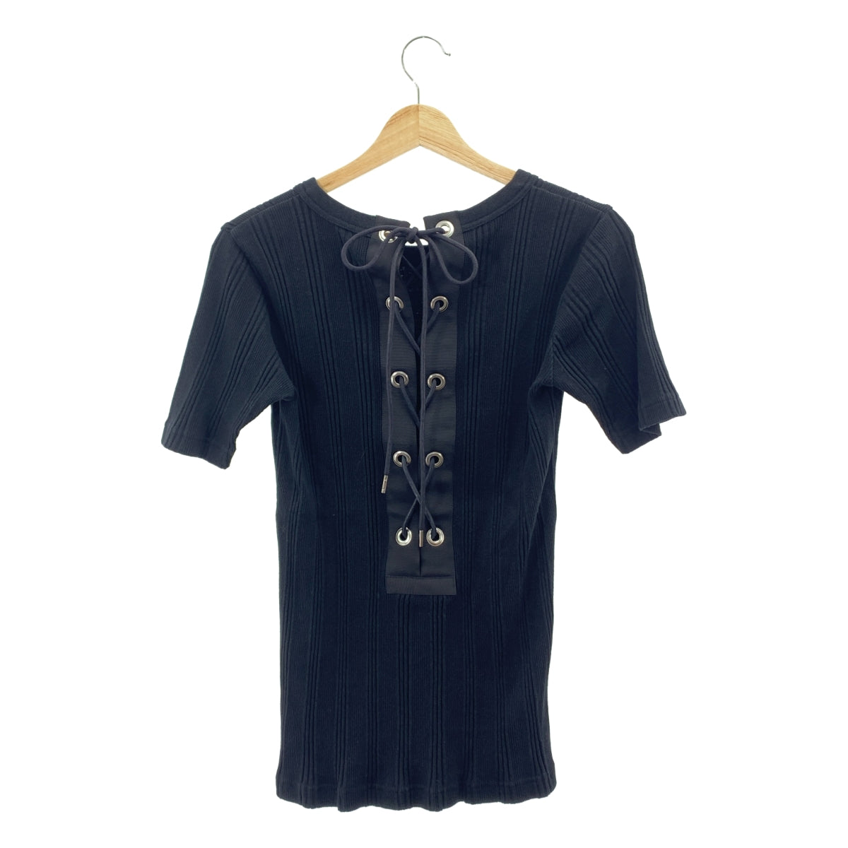 sacai / サカイ | バックレースアップ リブ カットソー | 1 | レディース