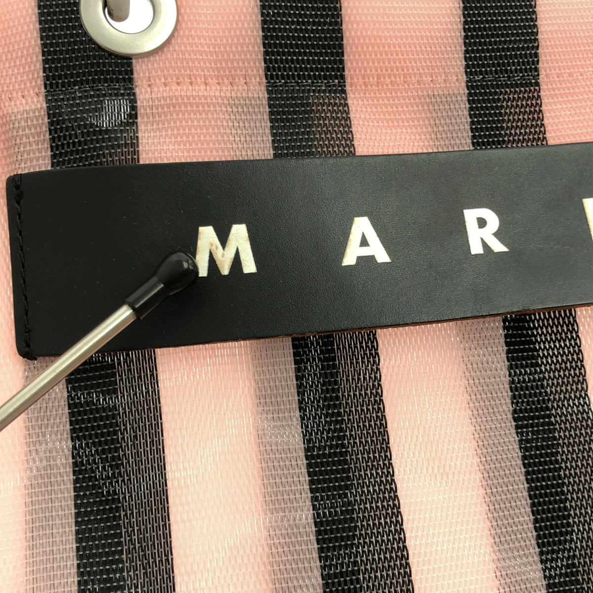 MARNI / 마르니 | 마르니 마켓 스트라이프 메쉬 토트 백 |