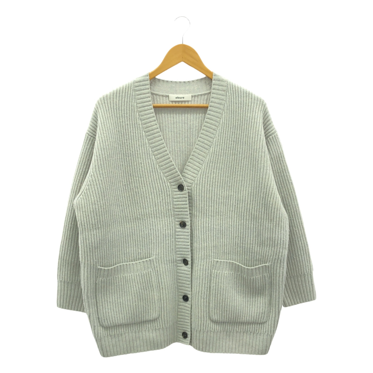 ebure / 에불 | 2022AW | 울 리브 가디건 | F | 회색 | 여성