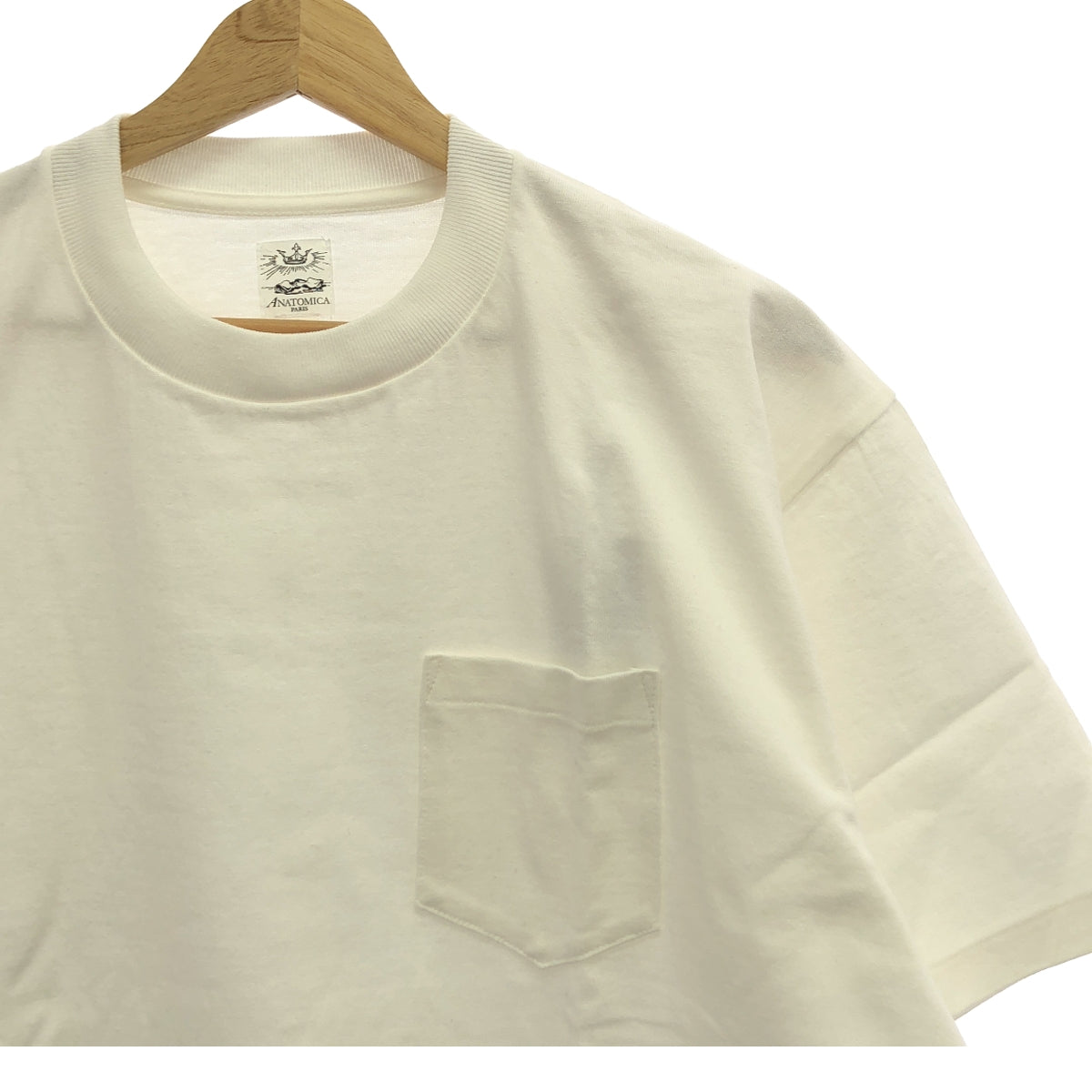 ANATOMICA | Cotton Crew Neck Pocket T-Shirt Cut and Sew | XL | Men's