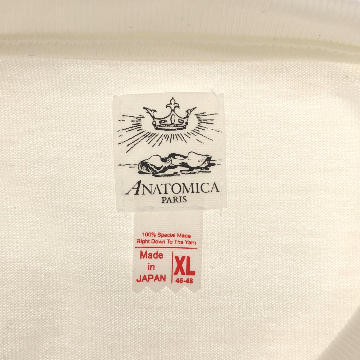 ANATOMICA | Cotton Crew Neck Pocket T-Shirt Cut and Sew | XL | Men's