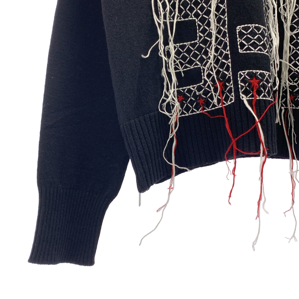 sacai | 羊毛側拉鍊刺繡針織衫 | 尺寸 1 | 女款