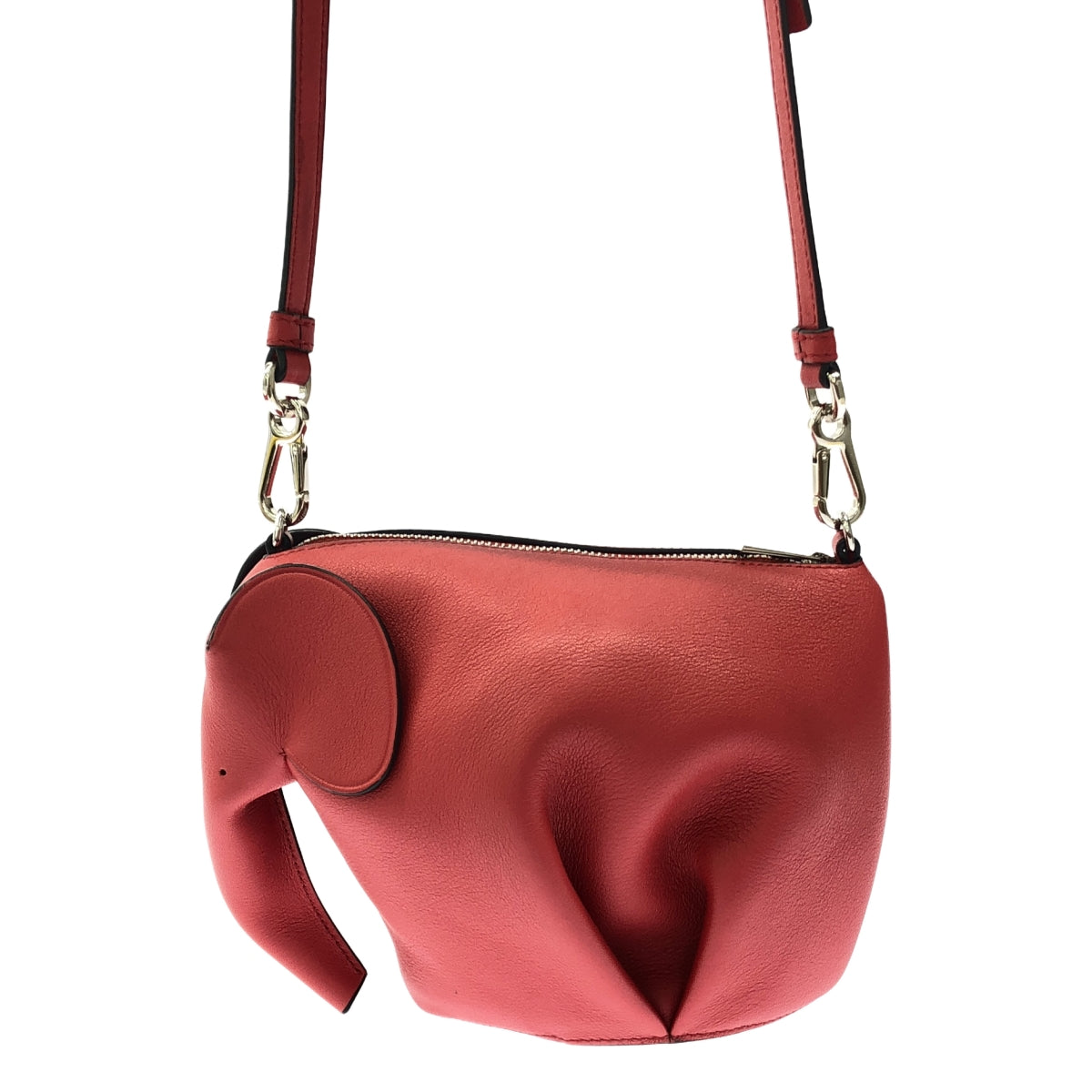 [狀況良好] LOEWE |大象經典小牛皮單肩包 199.30.M93 |紅色 |女性的