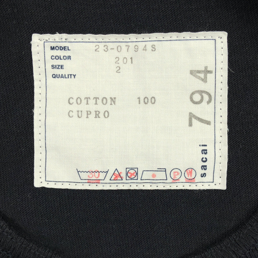 sacai | 2023SS | 刺繡T卹 | 尺寸 2 | 男款