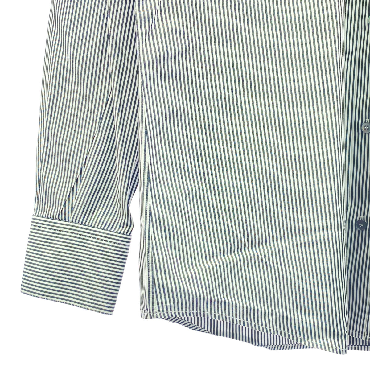 DOLCE＆GABBANA / ドルチェ＆ガッバーナドルガバ | GOLD コットン ストライプ シャツ | 41 | ホワイト / ブラック | メンズ