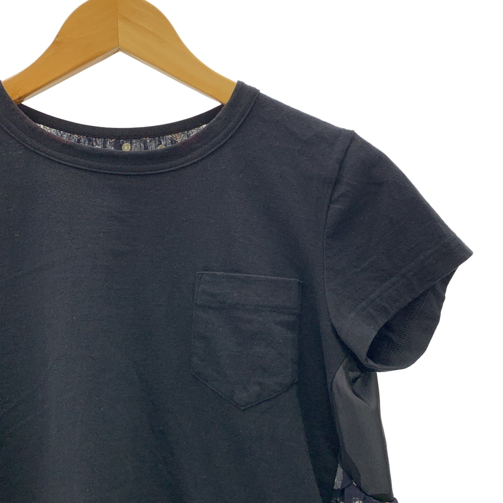 sacai | 小紋印花T卹，小圖案的透視褶皺上衣 | 尺寸 2 | 女款