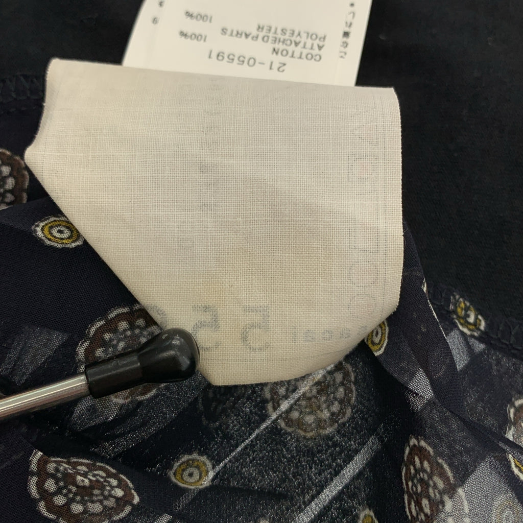 sacai | 小紋印花T卹，小圖案的透視褶皺上衣 | 尺寸 2 | 女款