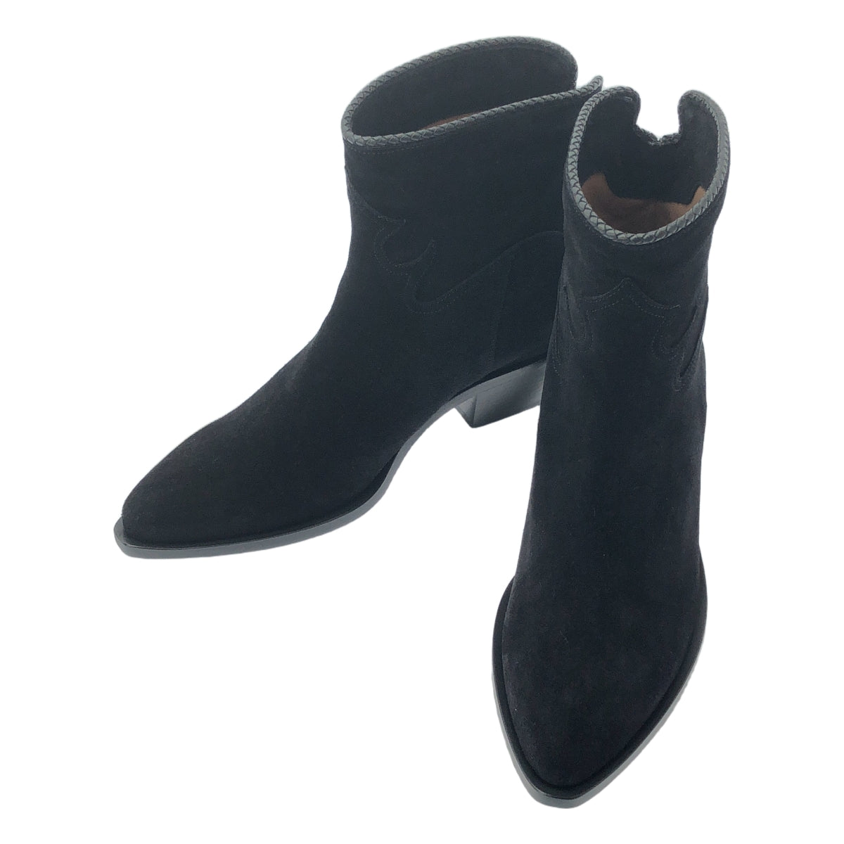 [全新] SARTORE | L'Appartement 絨面革短靴 | 37碼 | 黑色 | 女款