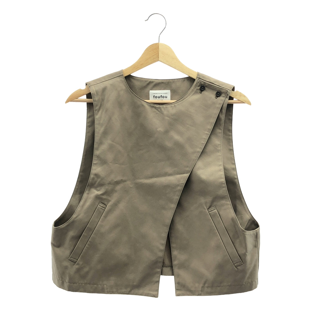 【美品】  foufou / フーフー | 2023AW | tamamushi vest / 玉虫 ベスト | カーキ | レディース