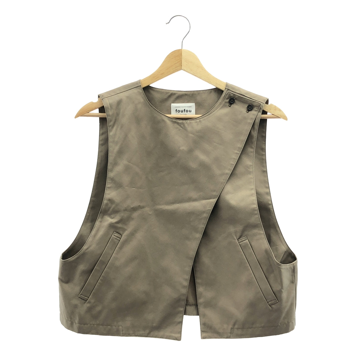 [近新] foufou | 2023 秋冬 | Tamamushi 背心 | 卡其色 | 女款
