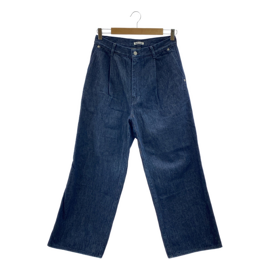 AURALEE / オーラリー | HARD TWIST DENIM WIDE SLACKS ワイド デニムパンツ | 3 | メンズ