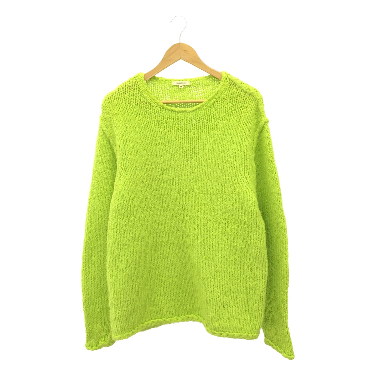 BLAMINK | Silk linen crew neck knit | 38 | Light green | Women's