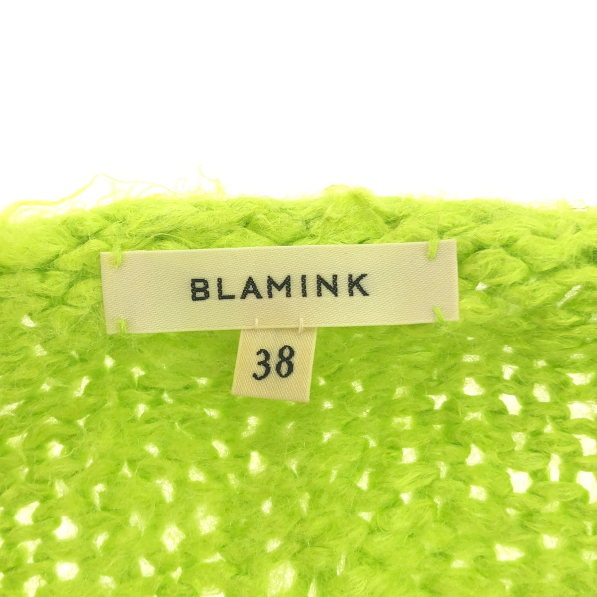 BLAMINK | Silk linen crew neck knit | 38 | Light green | Women's