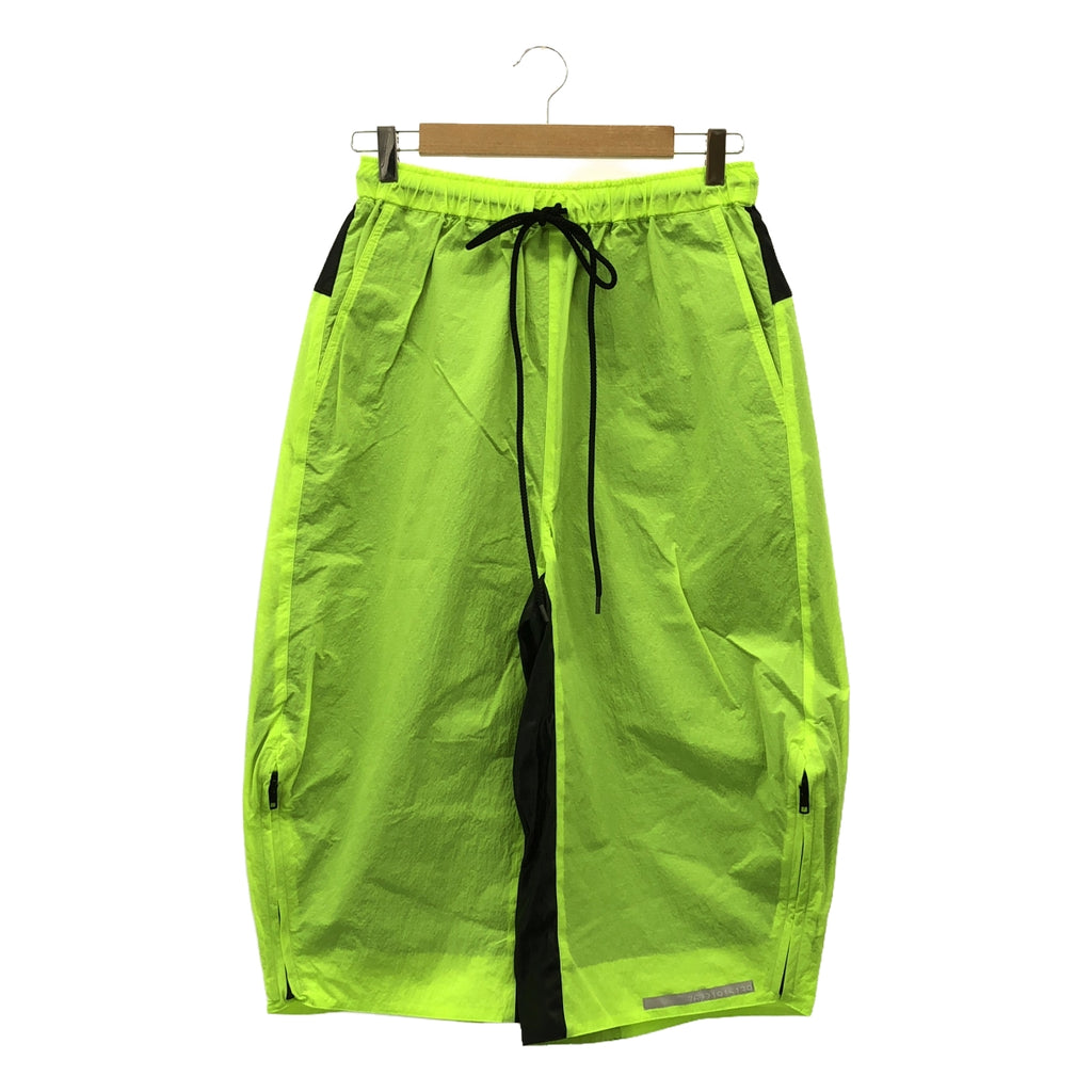 【신품】 prasthana / 프라스타나 | modulation zip wide shorts / 바지 | M | 그린 / 블랙 | 남성